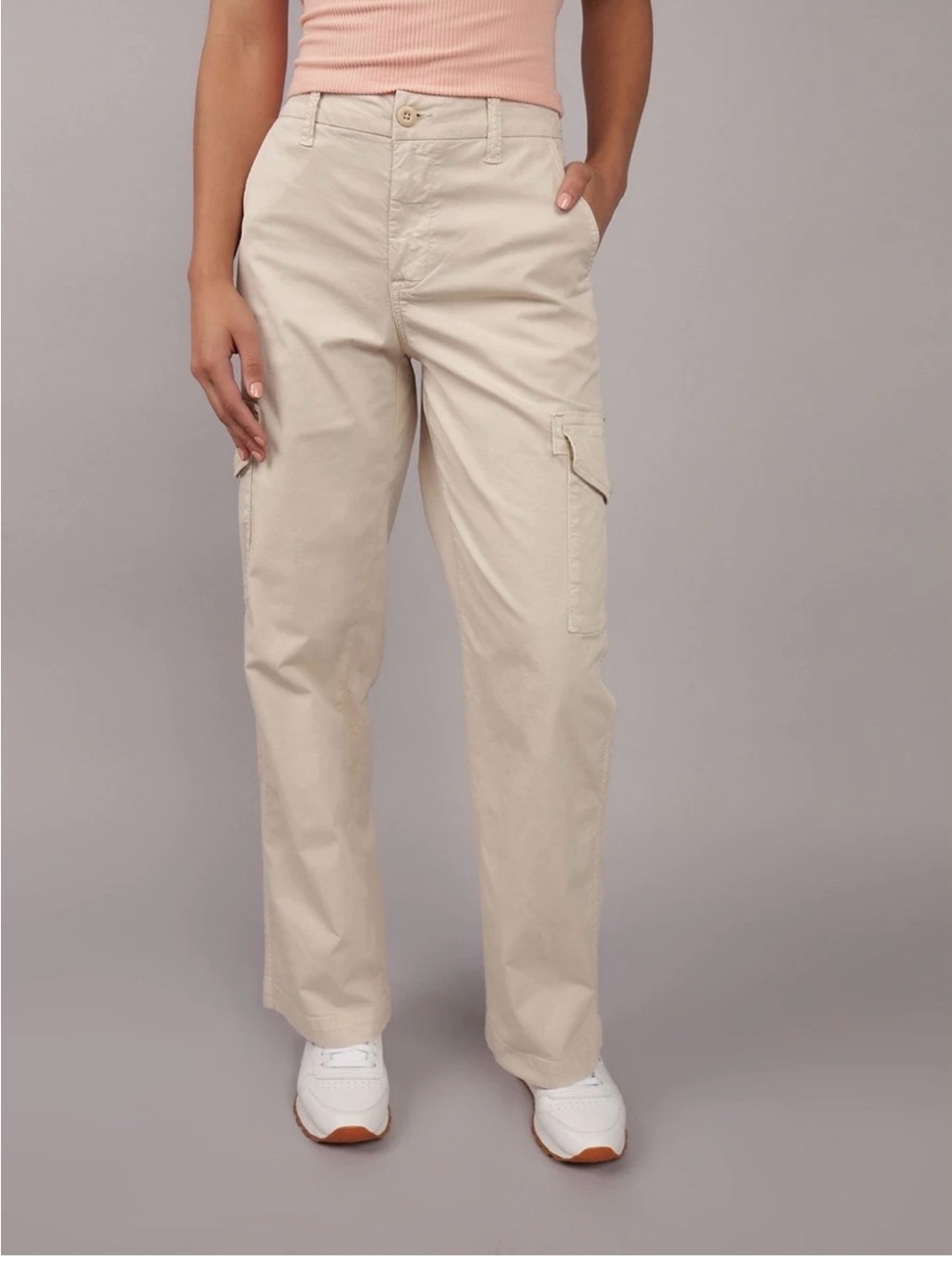 American Eagle Outfitters Women's Beige Cargo Pants